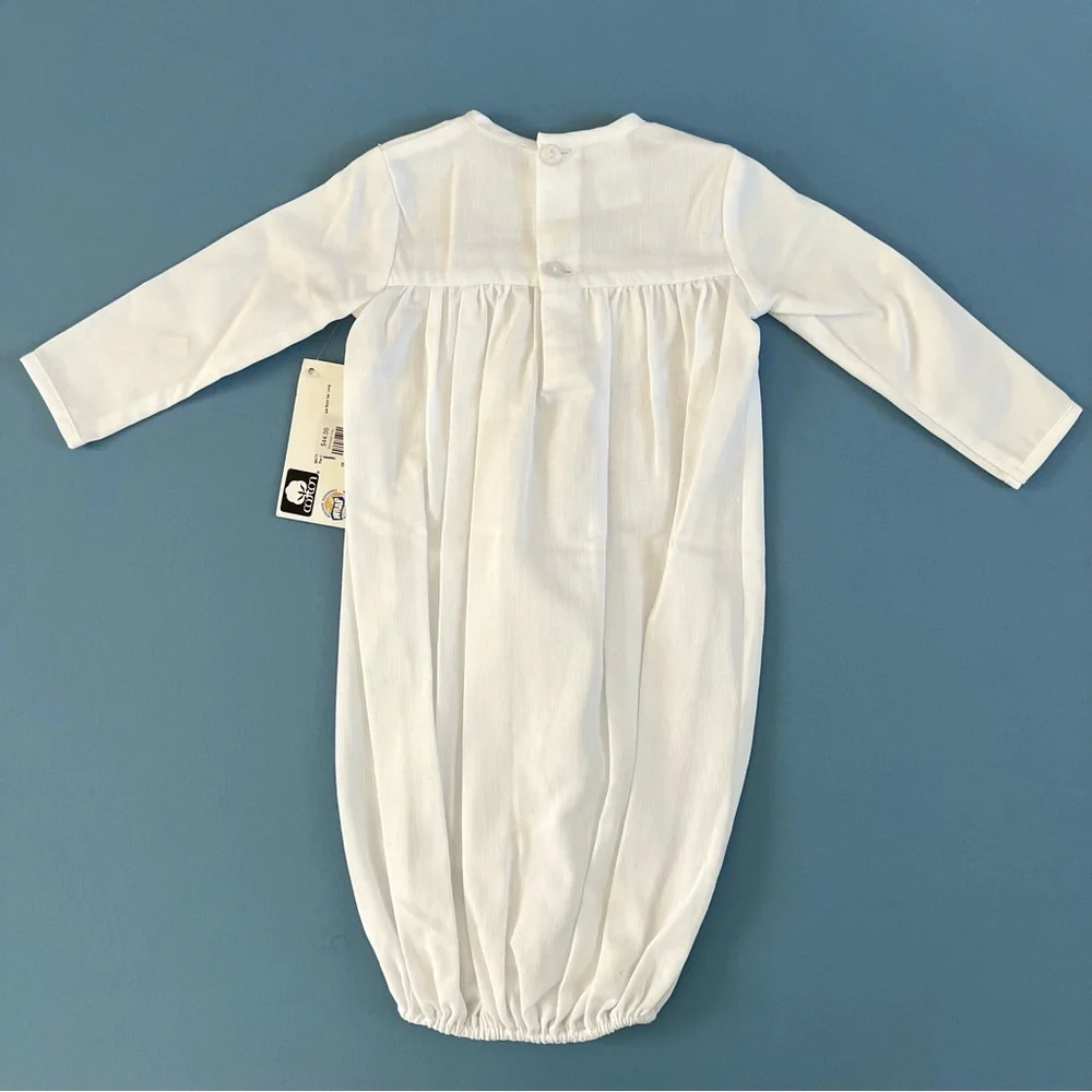 NWT Vive‎ La Fete The Cross Embroidered Pique Christening Gown